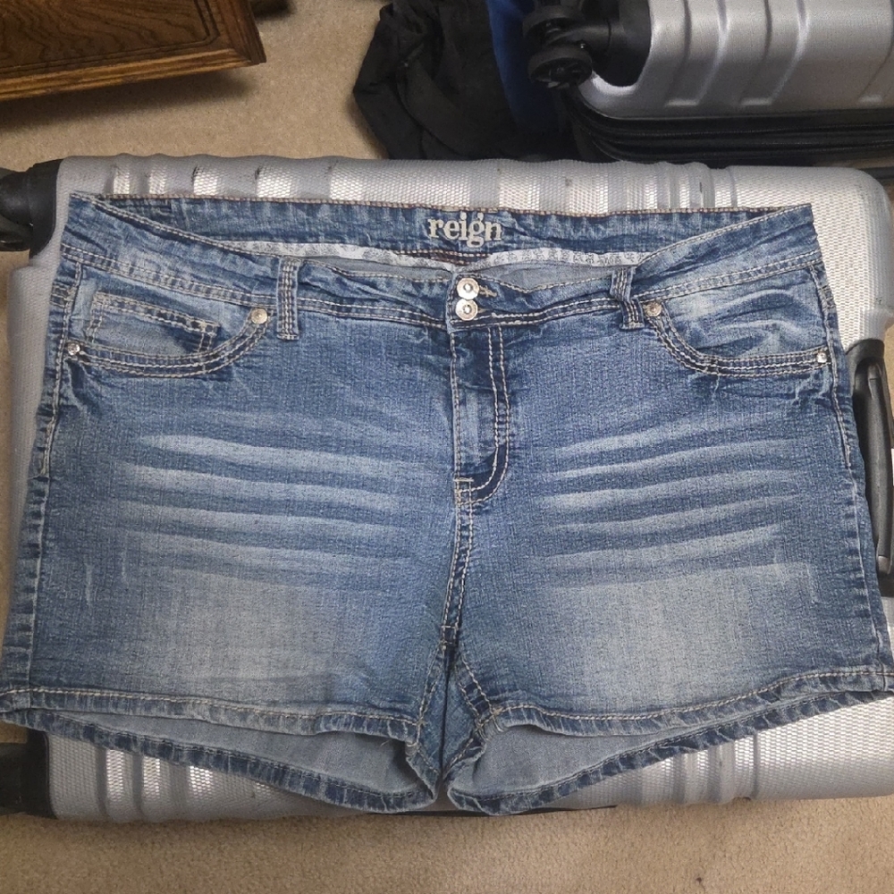 Reign Blue Jean Shorts